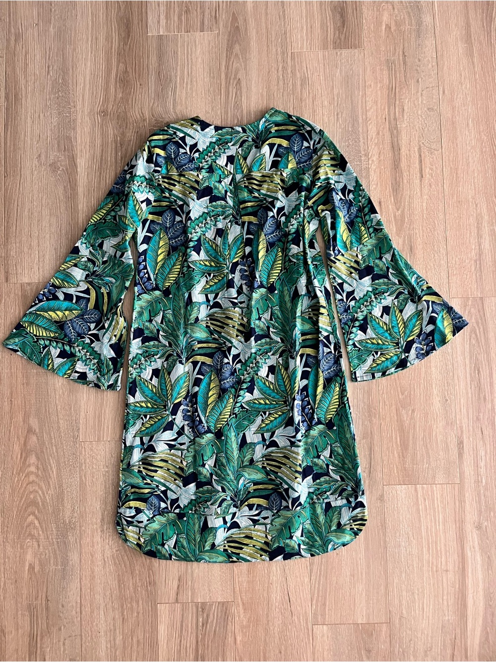Soft Surroundings Women’s Soleil Linen Blend Dress Jungle Leaf - Size XS - Picture 7 of 7